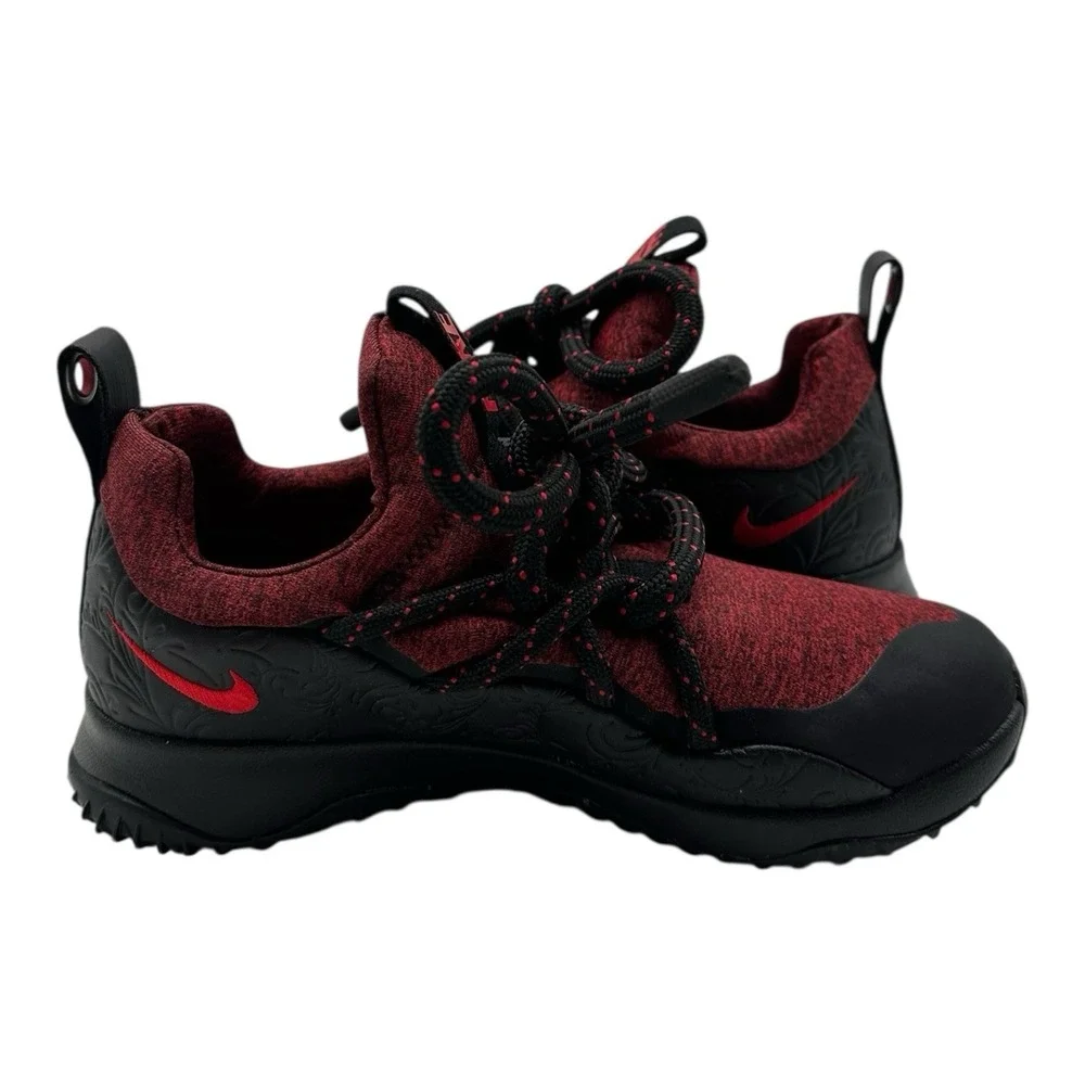 Nike City Loop Floral Shoes Womens 6.5 Black/University‎ Red Sneakers AJ1694-001